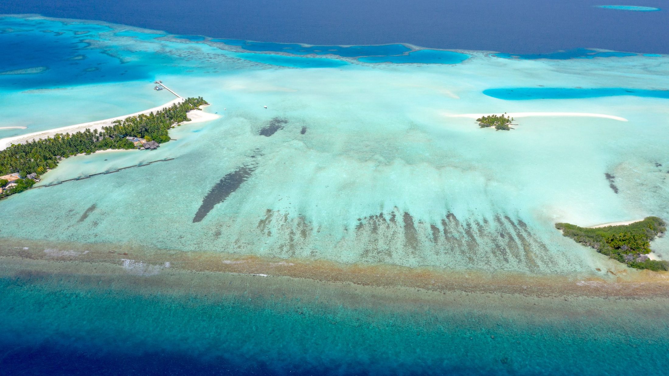 Islas Maldivas desde el aire